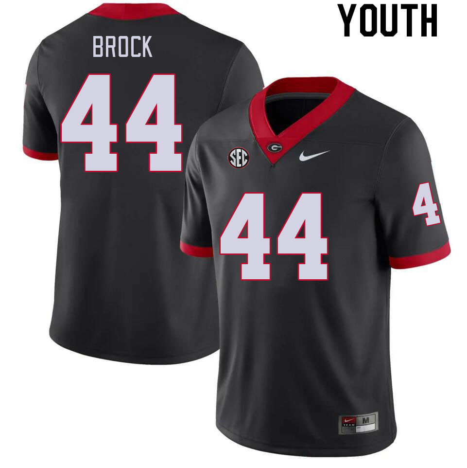 Georgia Bulldogs Youth Cade Brock #44 Black Stitched College UGA Football Jersey 23VG018ZO